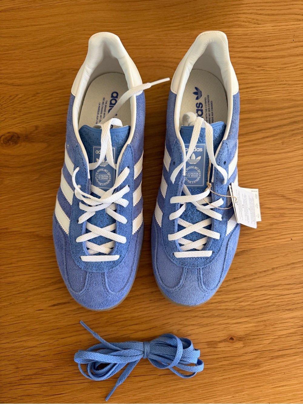 Adidas Gazelle Indoor Blue Suede Gum Sole Sneakers Women’s 8.5 NWT - Picture 2 of 7